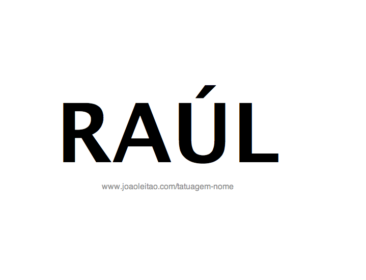 Desenho de Tatuagem com o Nome Raul