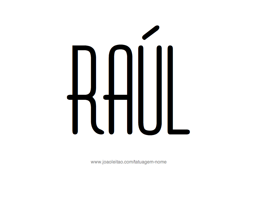 Desenho de Tatuagem com o Nome Raul