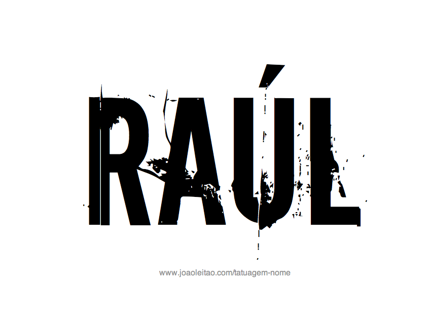 Desenho de Tatuagem com o Nome Raul