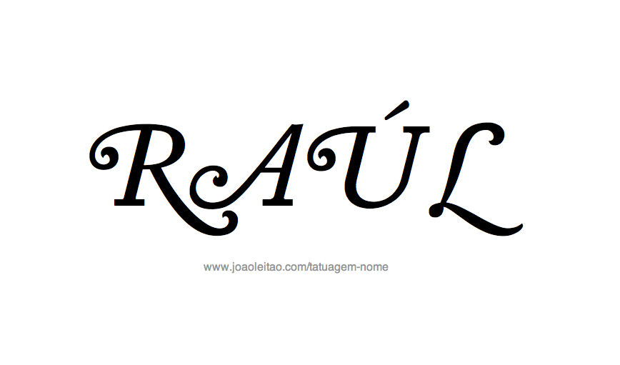 Desenho de Tatuagem com o Nome Raul