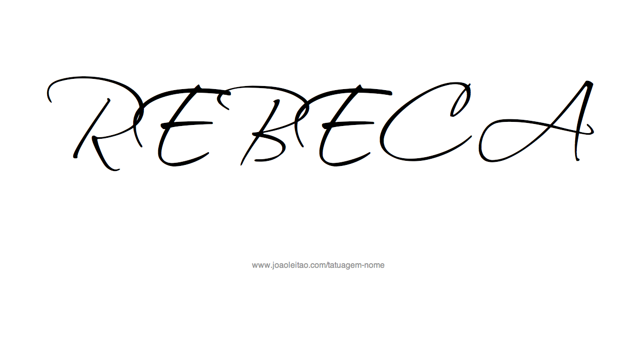 Desenho de Tatuagem com o Nome Rebeca