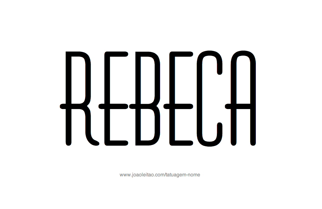 Desenho de Tatuagem com o Nome Rebeca