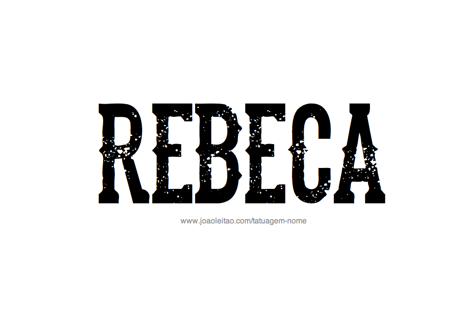 Desenho de Tatuagem com o Nome Rebeca