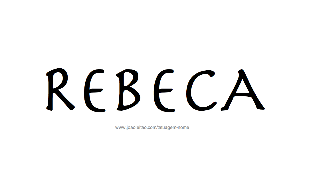 Desenho de Tatuagem com o Nome Rebeca