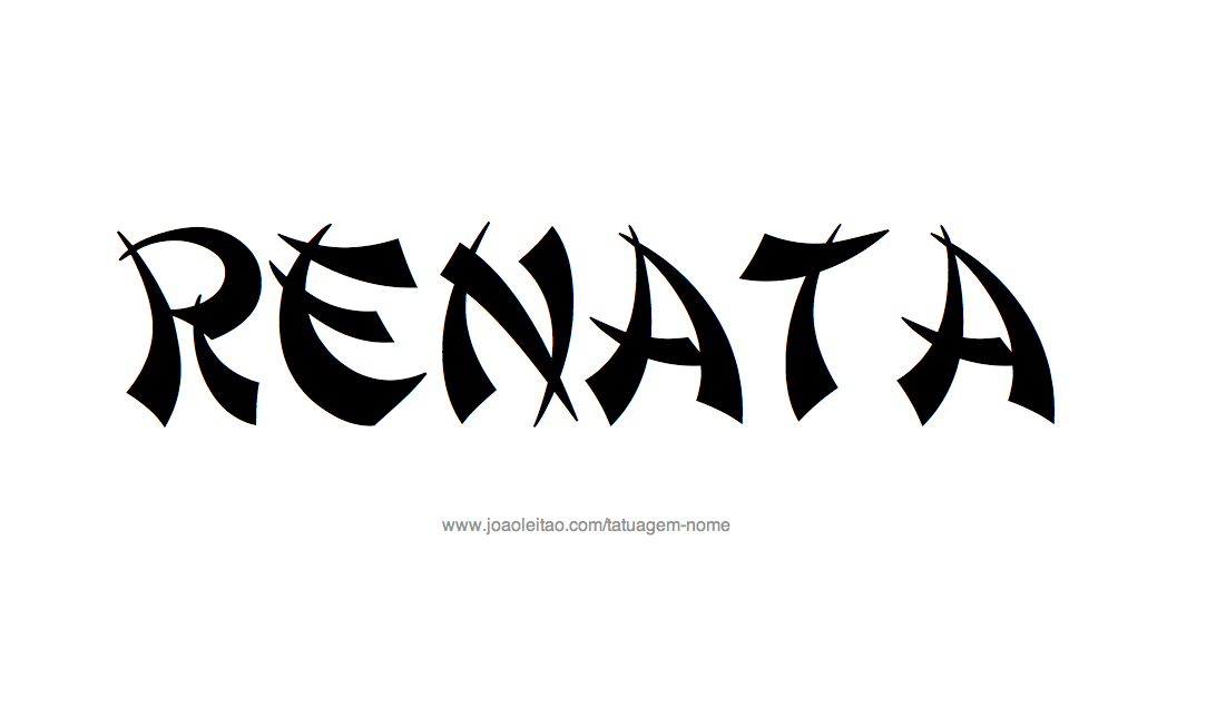 Desenho de Tatuagem com o Nome Renata