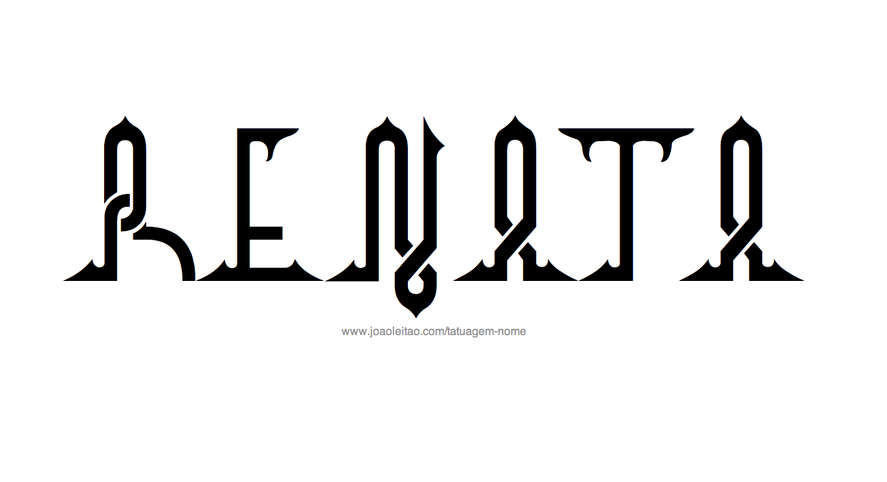 Desenho de Tatuagem com o Nome Renata