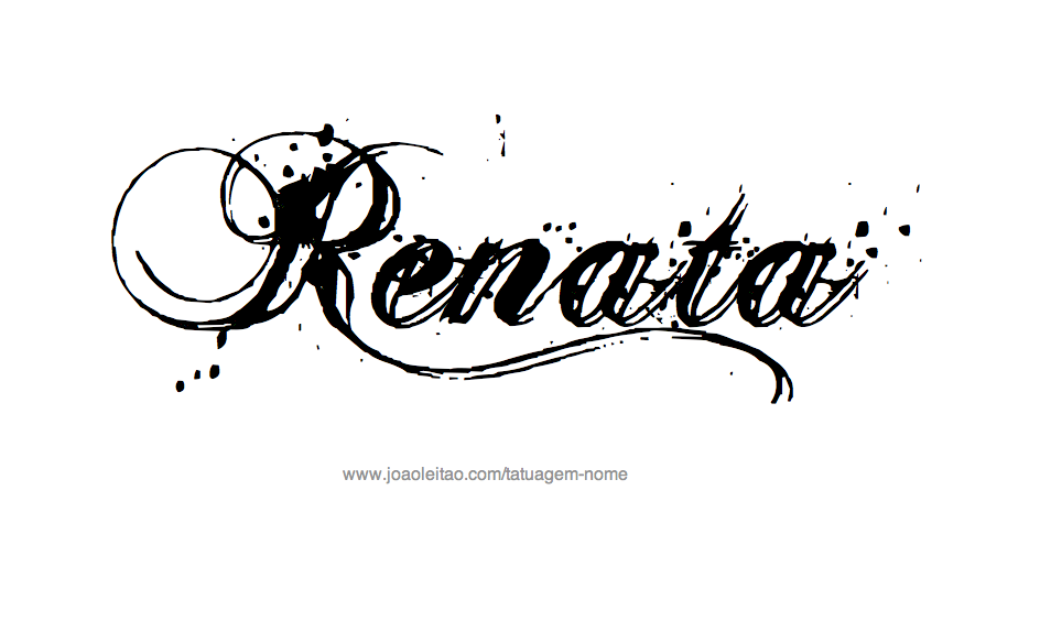 Desenho de Tatuagem com o Nome Renata