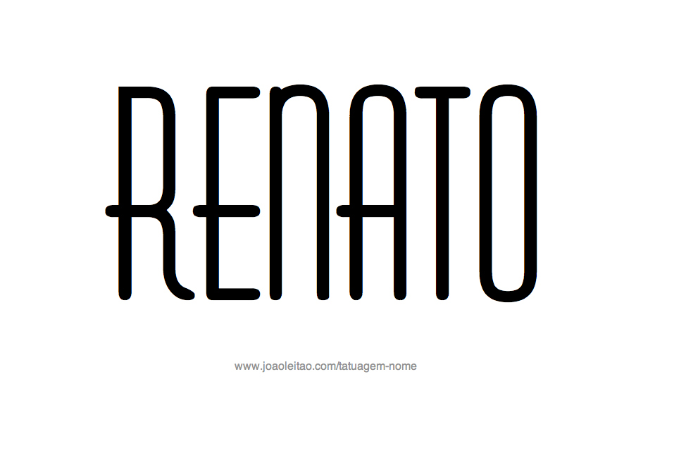 Desenho de Tatuagem com o Nome Renato