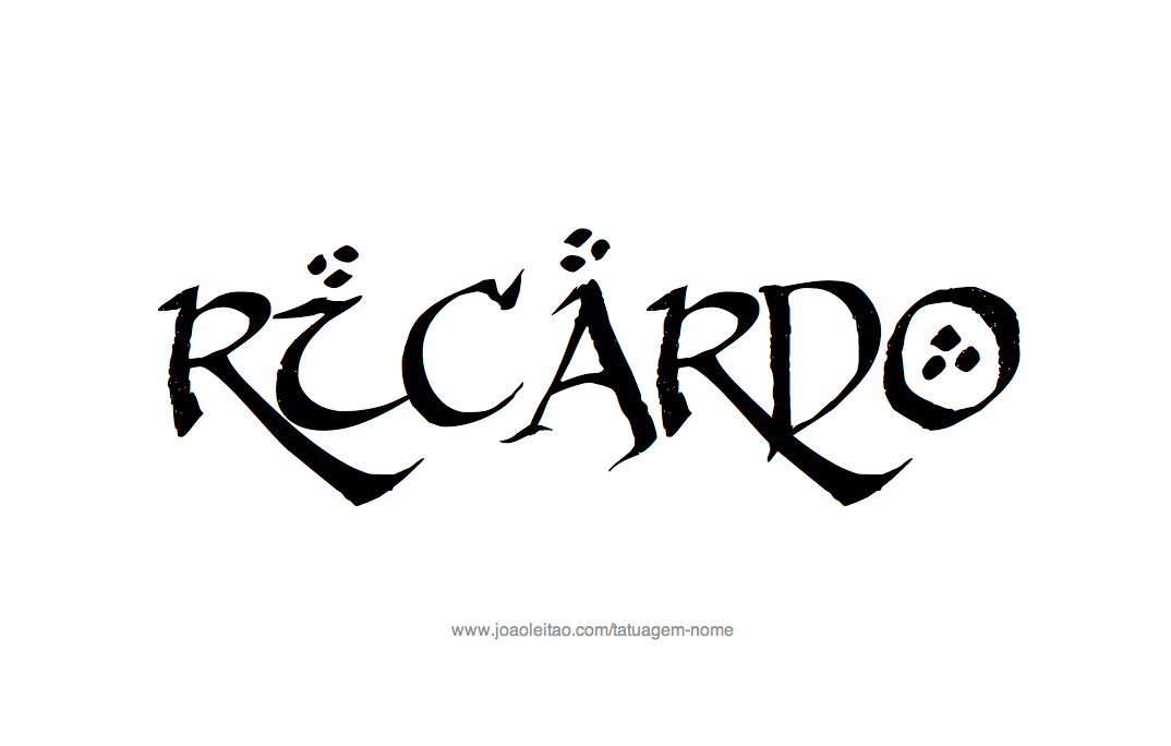 Desenho de Tatuagem com o Nome Ricardo