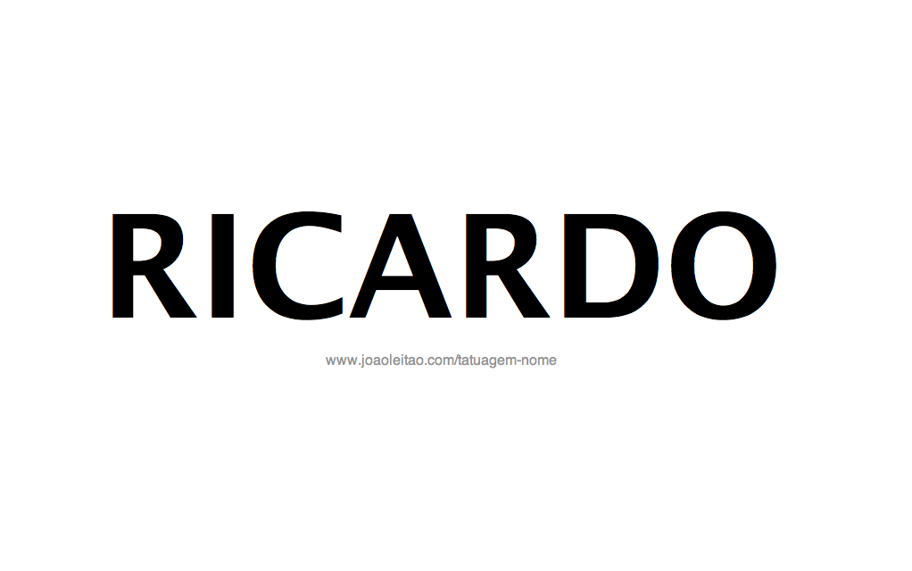 Desenho de Tatuagem com o Nome Ricardo