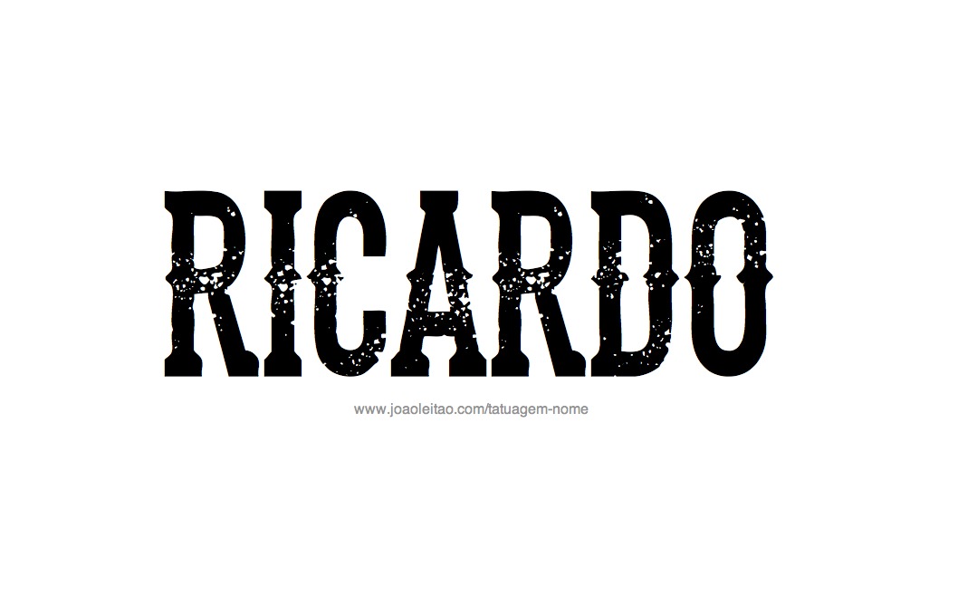 Desenho de Tatuagem com o Nome Ricardo