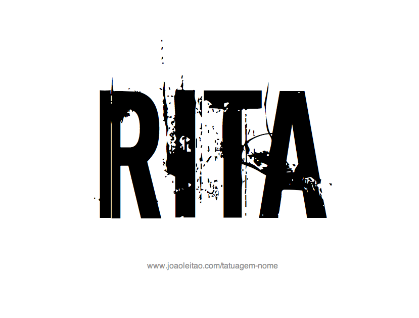 Desenho de Tatuagem com o Nome Rita
