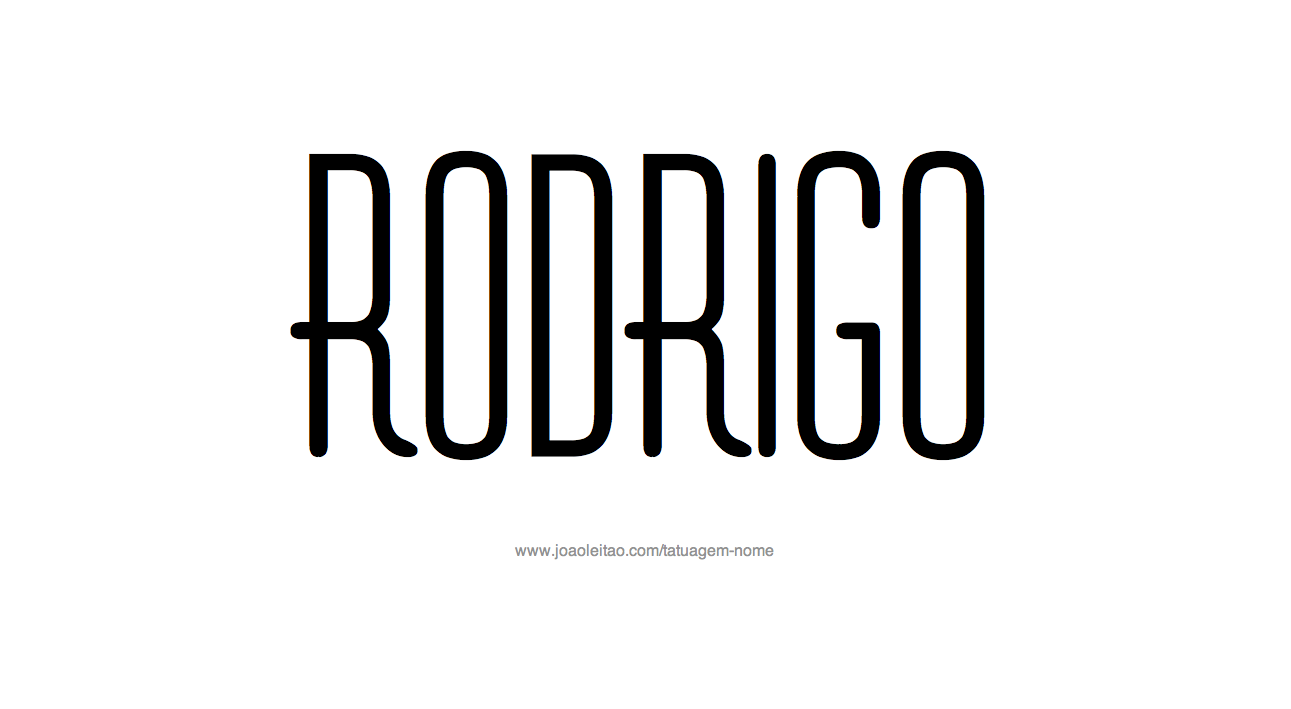 Desenho Tatuagem com o Nome Rodrigo