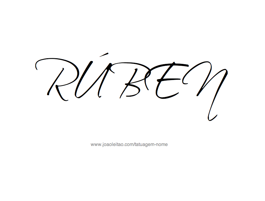 Desenho de Tatuagem com o Nome Rúben