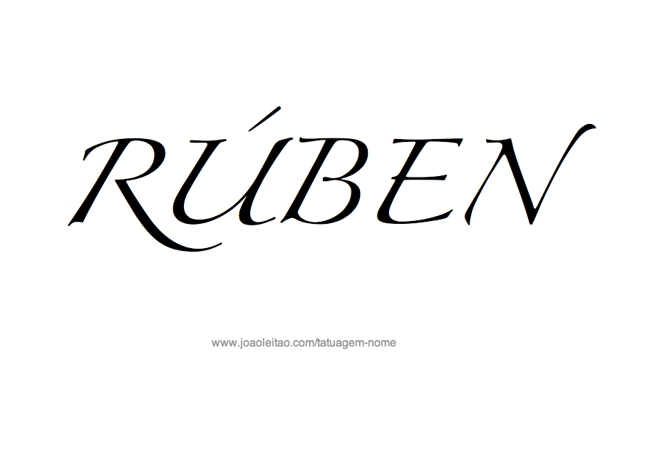 Desenho de Tatuagem com o Nome Rúben