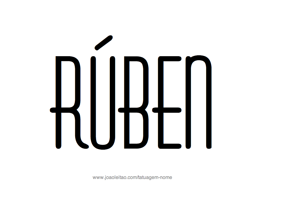 Desenho de Tatuagem com o Nome Rúben