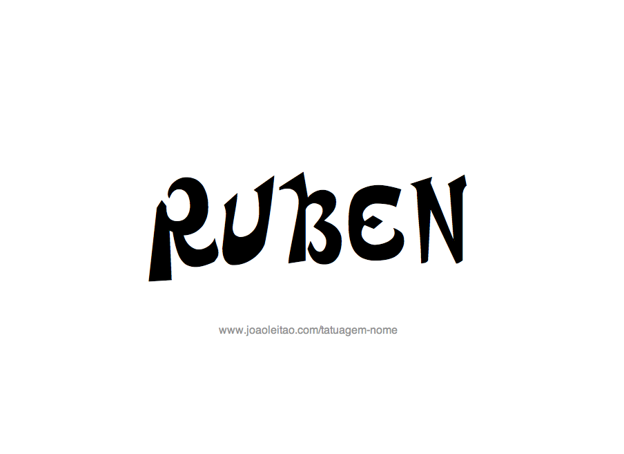 Desenho de Tatuagem com o Nome Rúben