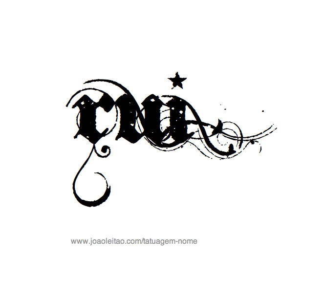 Desenho de Tatuagem com o Nome Rui