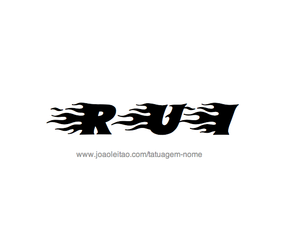 Desenho de Tatuagem com o Nome Rui