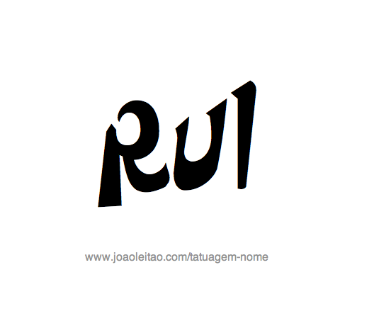 Desenho de Tatuagem com o Nome Rui