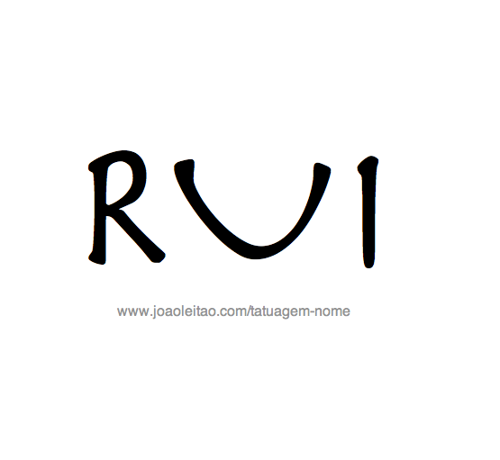 Desenho de Tatuagem com o Nome Rui