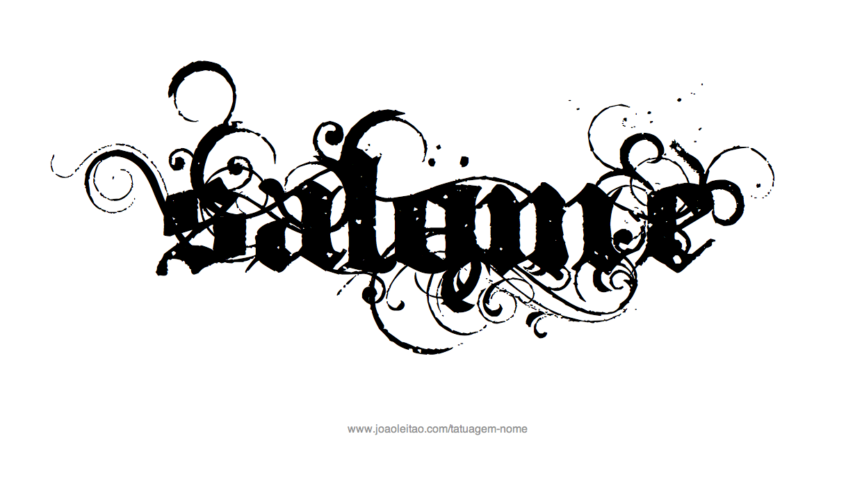 Desenho de Tatuagem com o Nome Salome