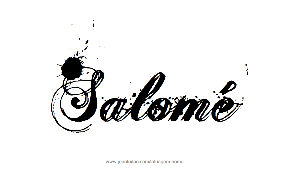 Desenho de Tatuagem com o Nome Salome