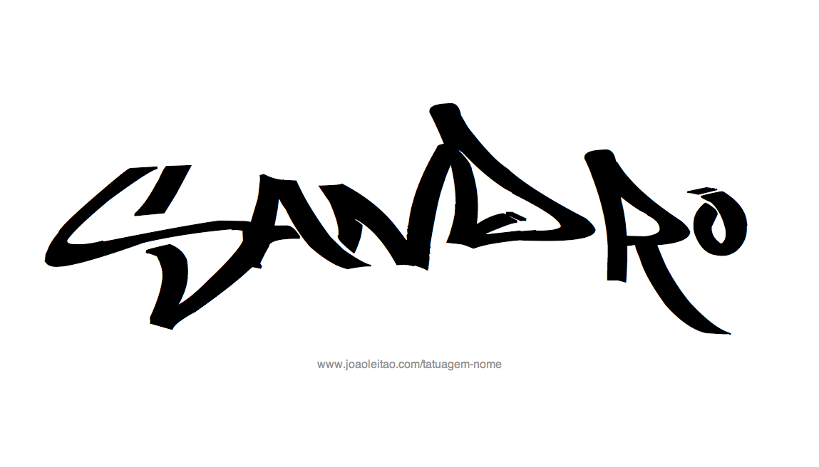 Desenho de Tatuagem com o Nome Sandro