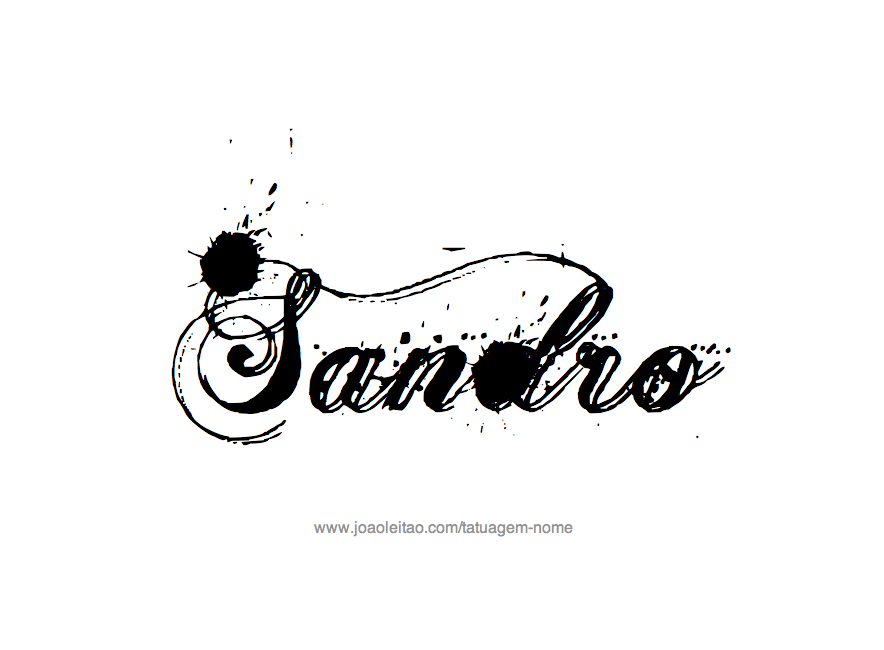 Desenho de Tatuagem com o Nome Sandro