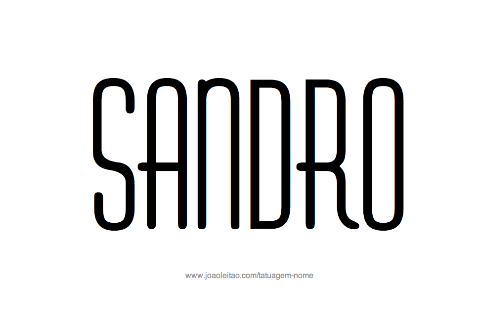 Desenho de Tatuagem com o Nome Sandro