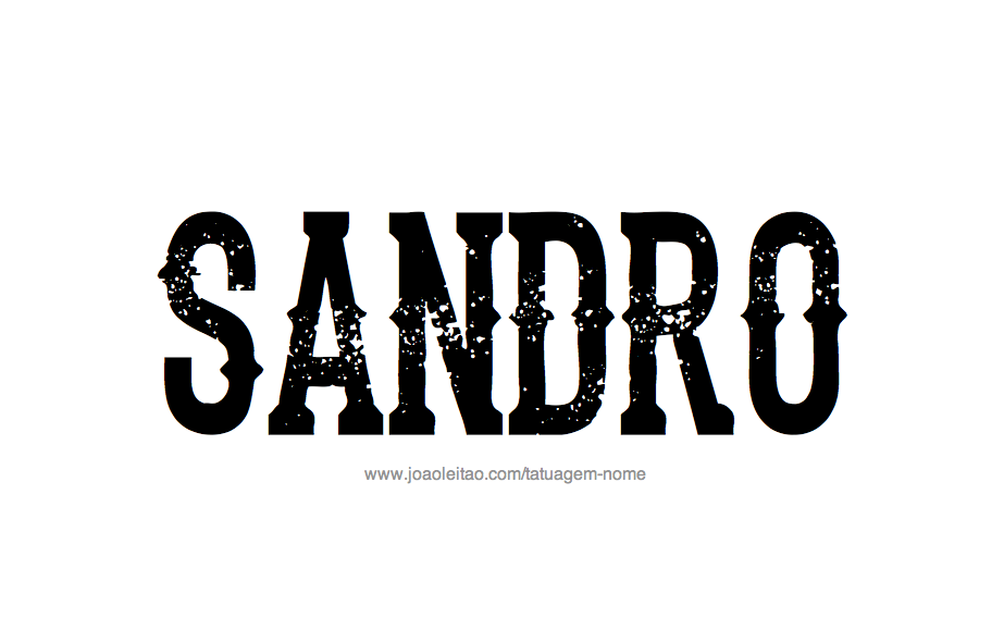 Desenho de Tatuagem com o Nome Sandro