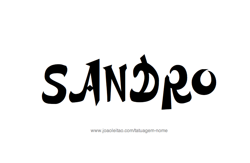 Desenho de Tatuagem com o Nome Sandro