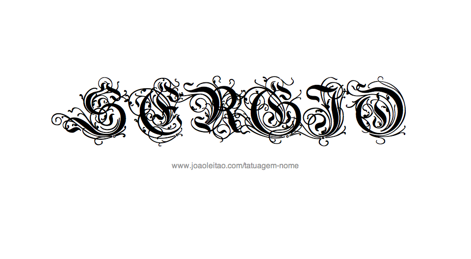 Desenho de Tatuagem com o Nome Sergio