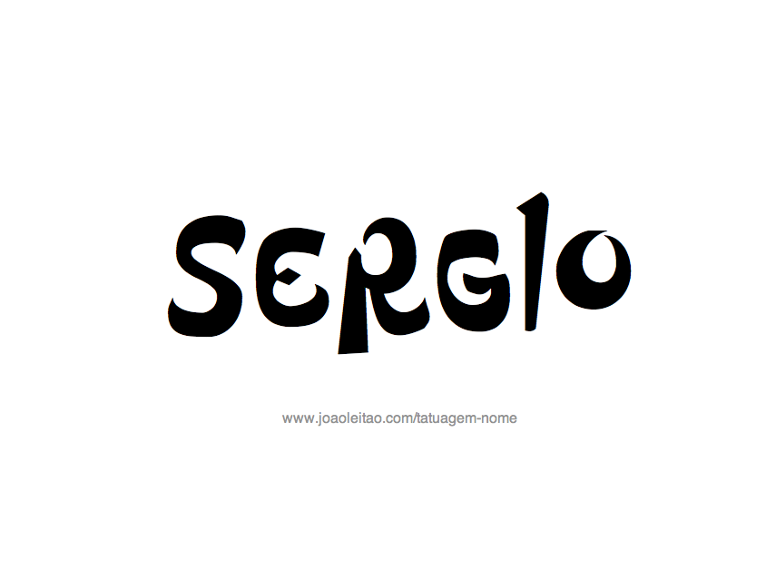 Desenho de Tatuagem com o Nome Sergio