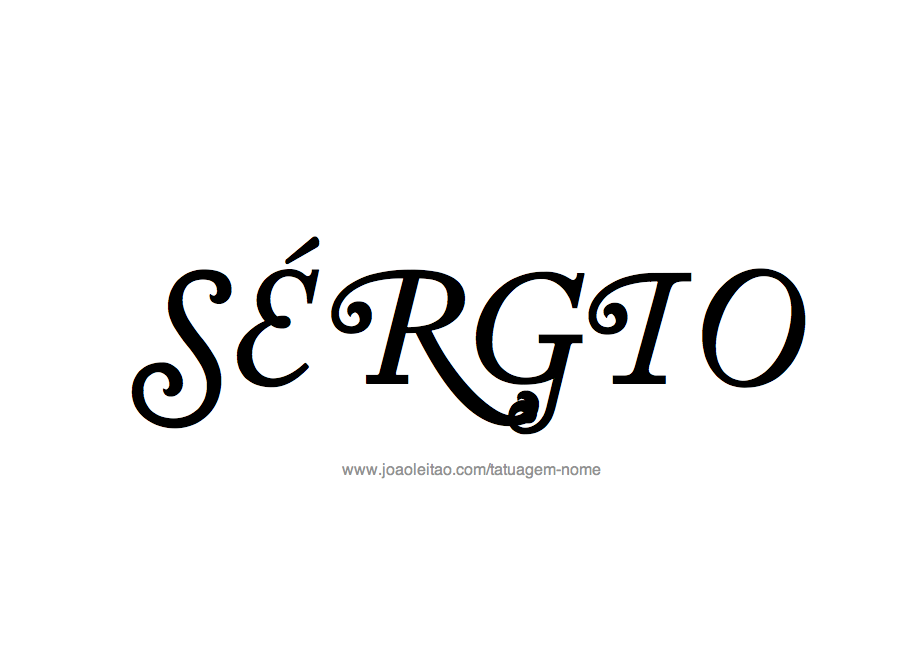 Desenho de Tatuagem com o Nome Sergio