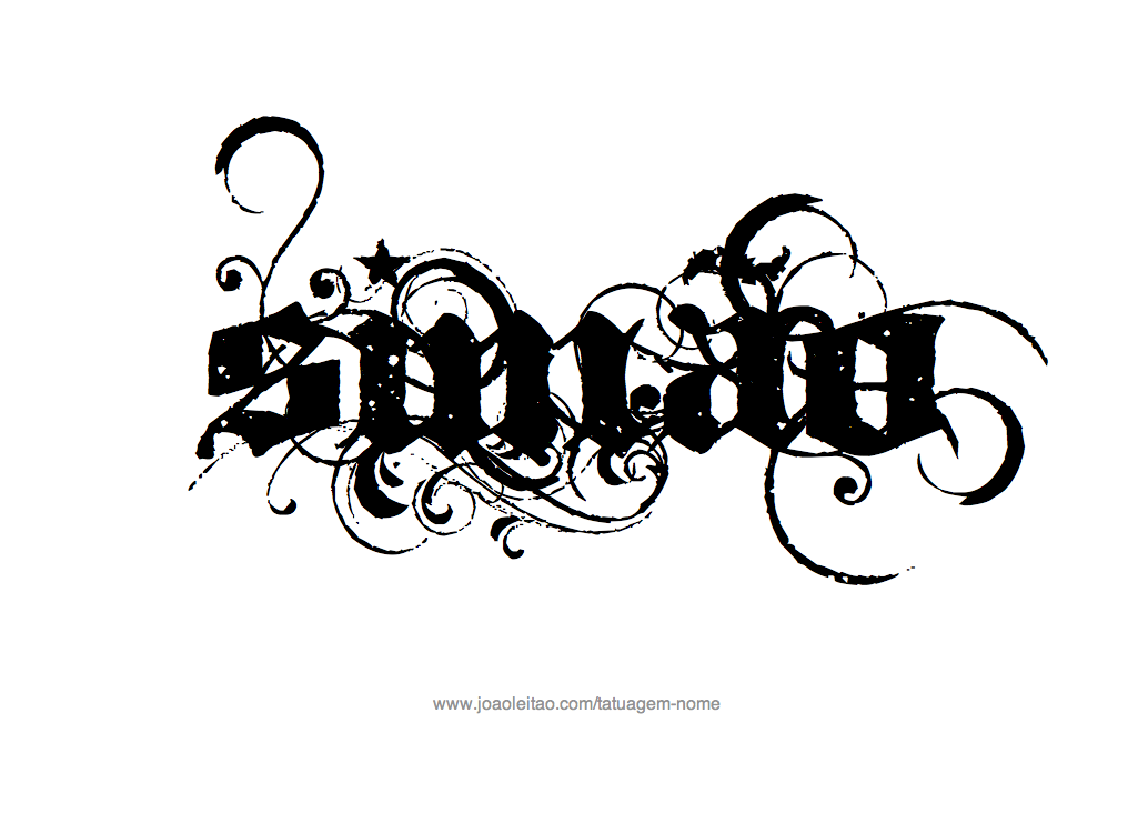Desenho de Tatuagem com o Nome Simão