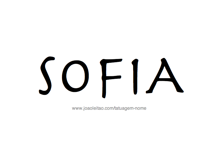 Desenho de Tatuagem com o Nome Sofia
