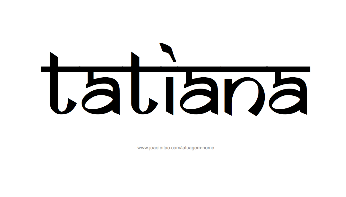 Desenho de Tatuagem com o Nome Tatiana