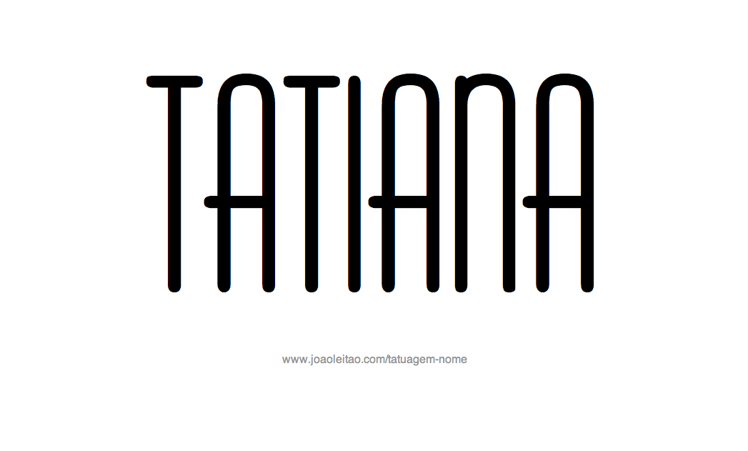 Desenho de Tatuagem com o Nome Tatiana