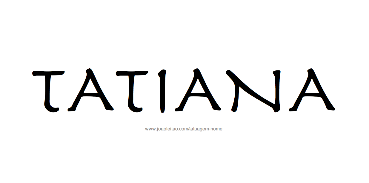 Desenho de Tatuagem com o Nome Tatiana