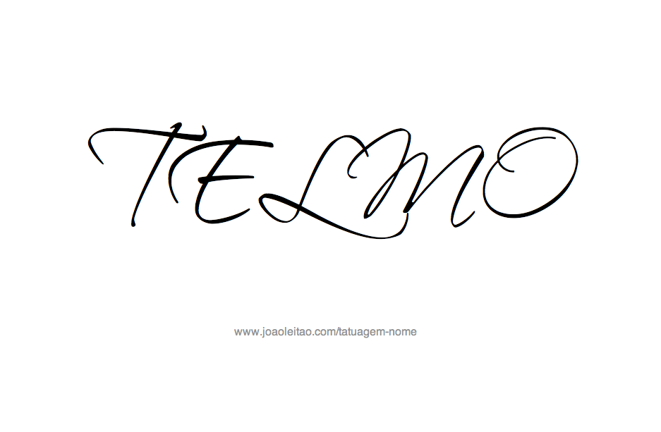 Desenho de Tatuagem com o Nome Telmo