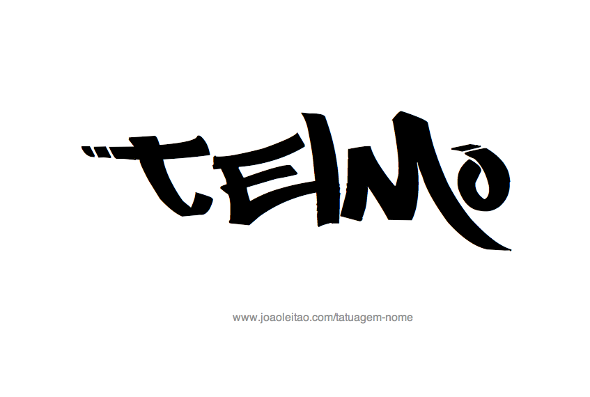 Desenho de Tatuagem com o Nome Telmo