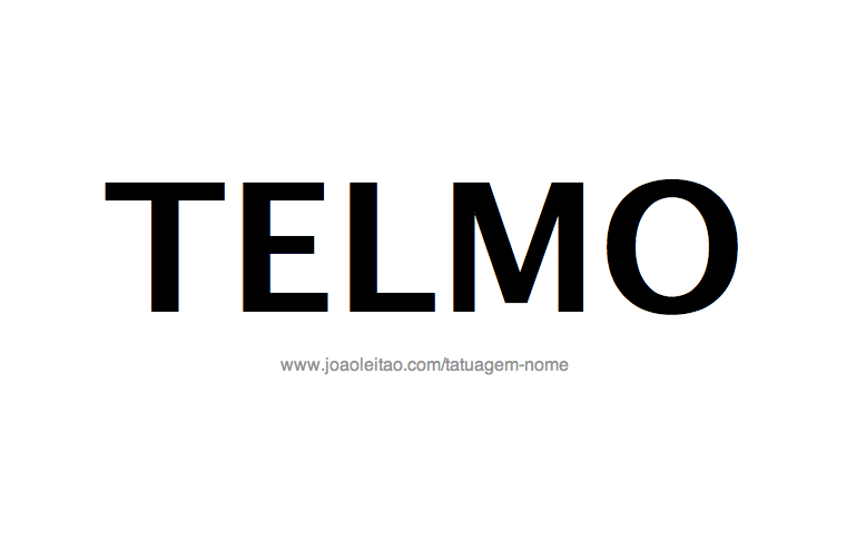 Desenho de Tatuagem com o Nome Telmo