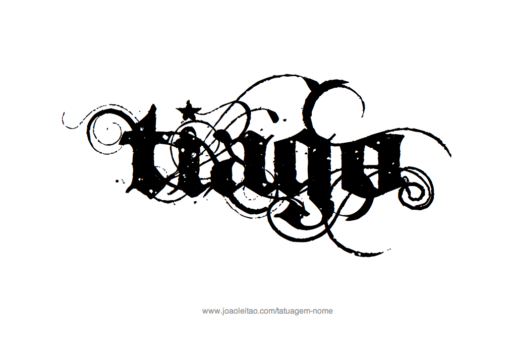 Desenho Tatuagem com o Nome Tiago