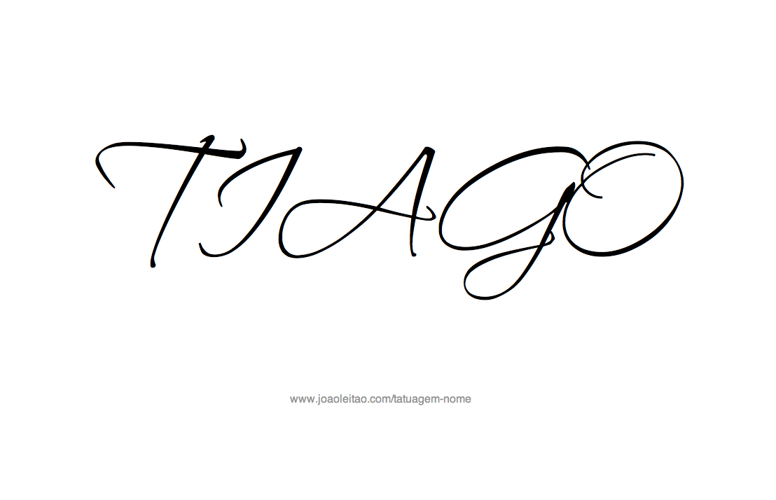 Desenho Tatuagem com o Nome Tiago