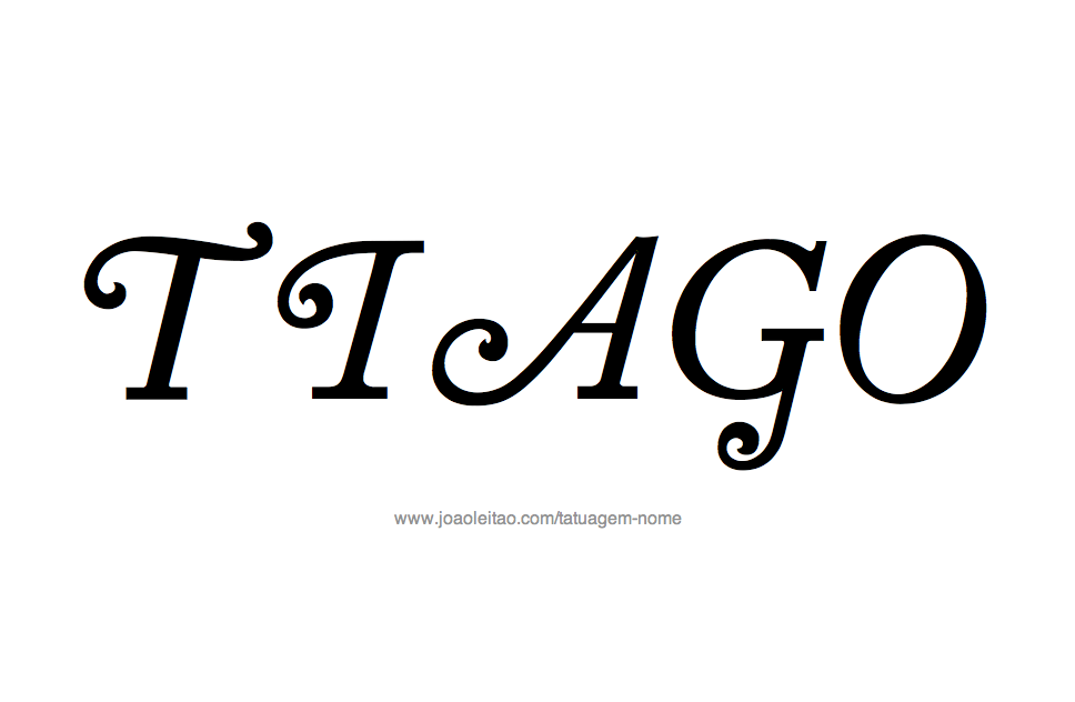 Desenho Tatuagem com o Nome Tiago