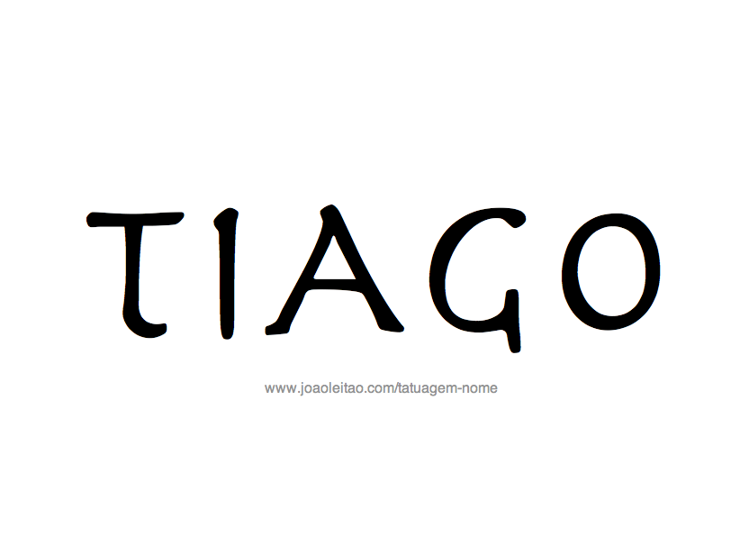 Desenho Tatuagem com o Nome Tiago