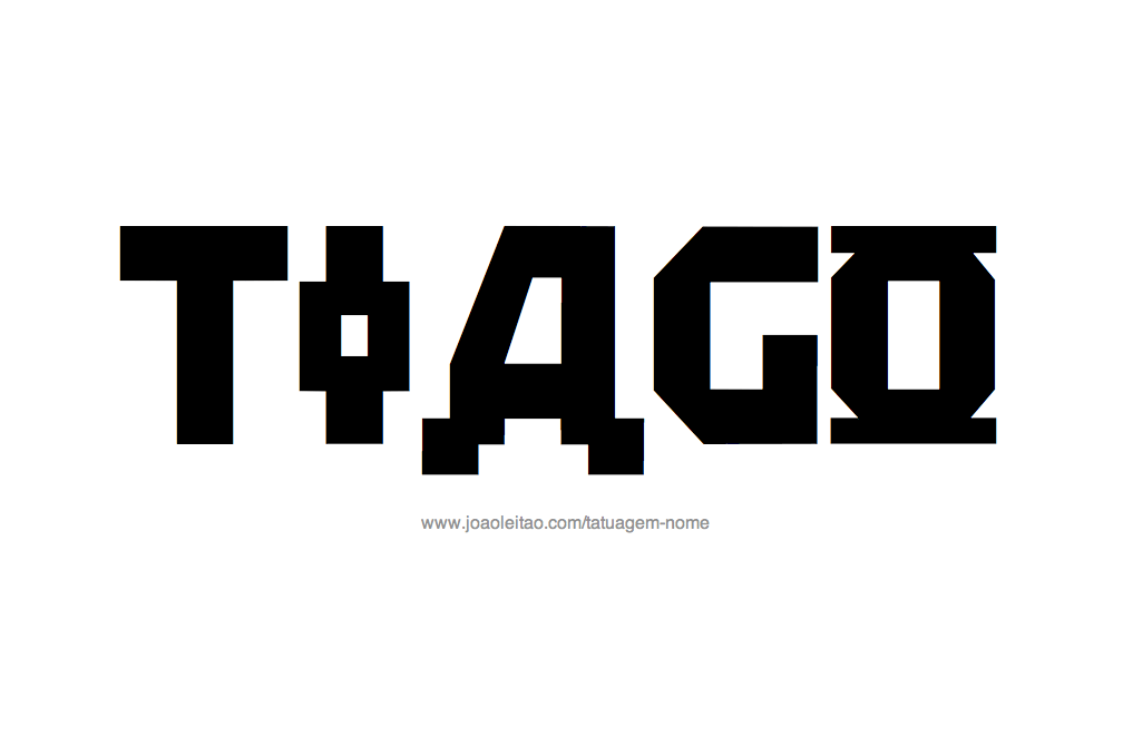 Desenho Tatuagem com o Nome Tiago