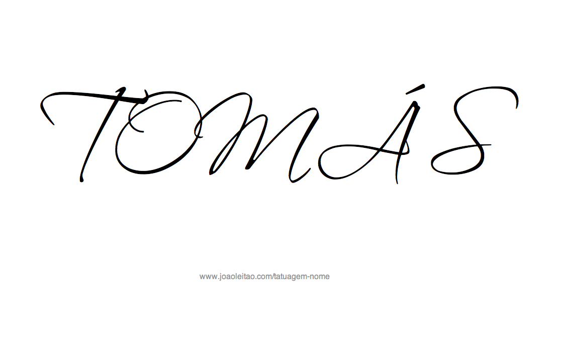 Desenho Tatuagem com o Nome Tomas