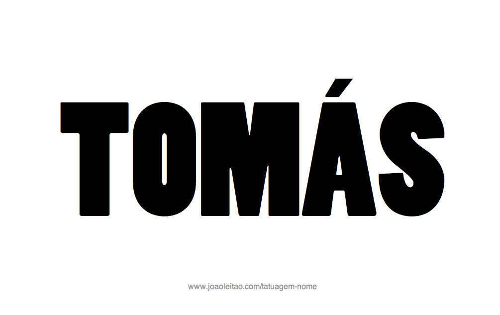 Desenho Tatuagem com o Nome Tomas